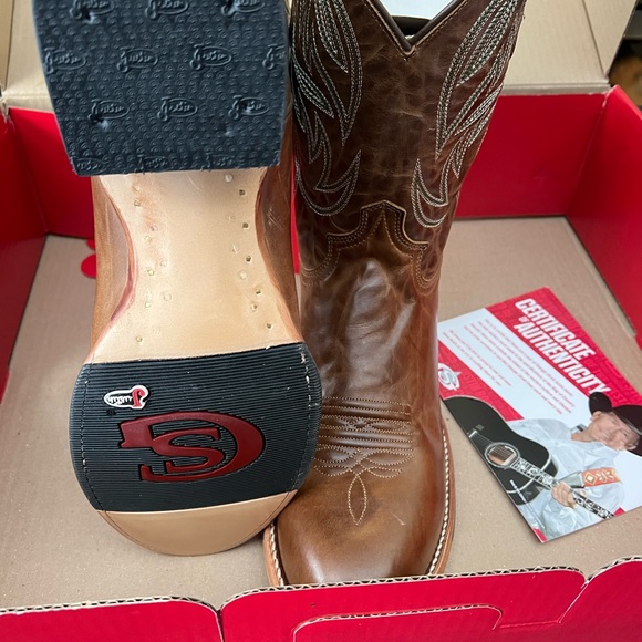Justin Boots Shoes Justin Pearsall Strait Brown Boot Mens